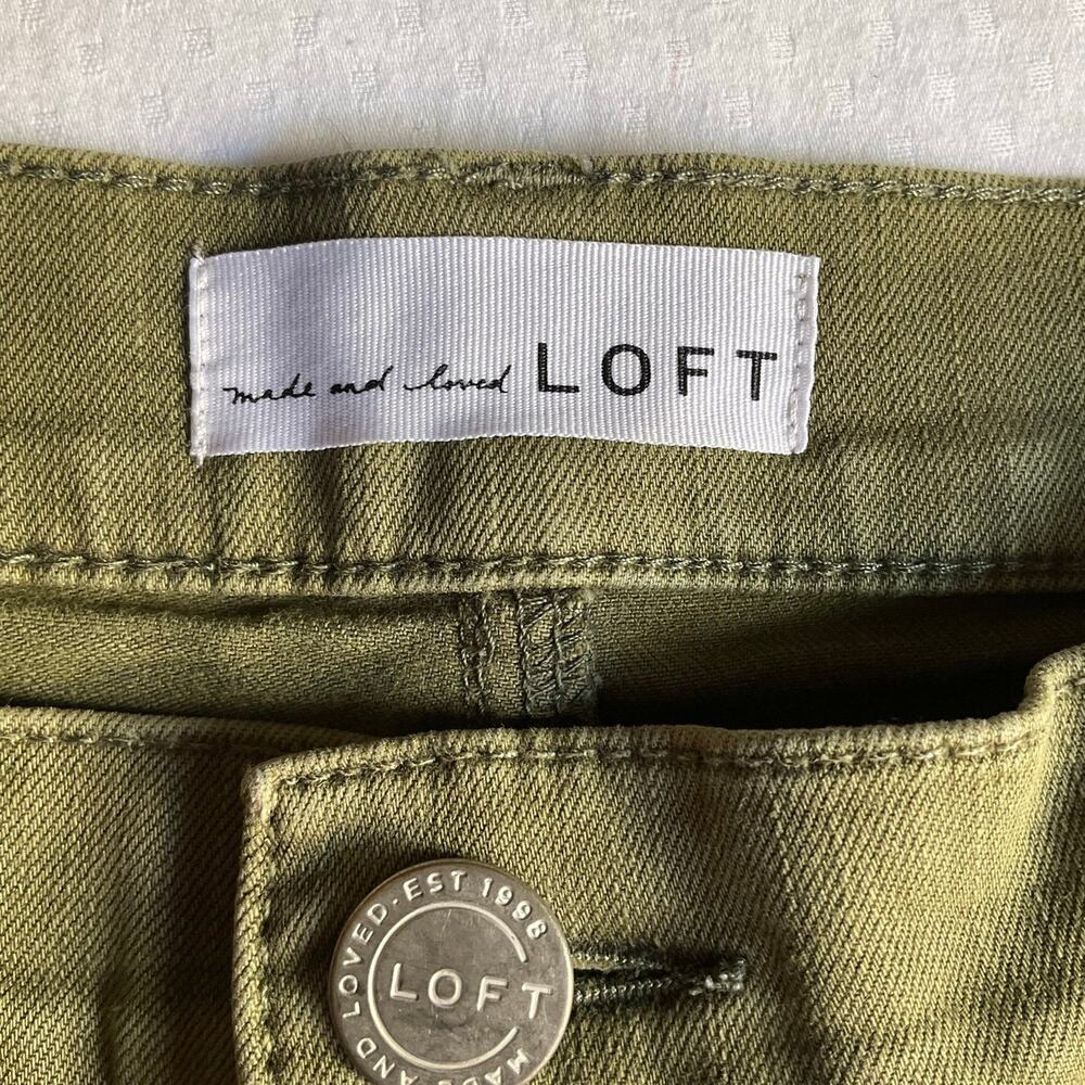 LOFT Women Summer Jeans Shorts Denim size 31, Green - Picture 7 of 10